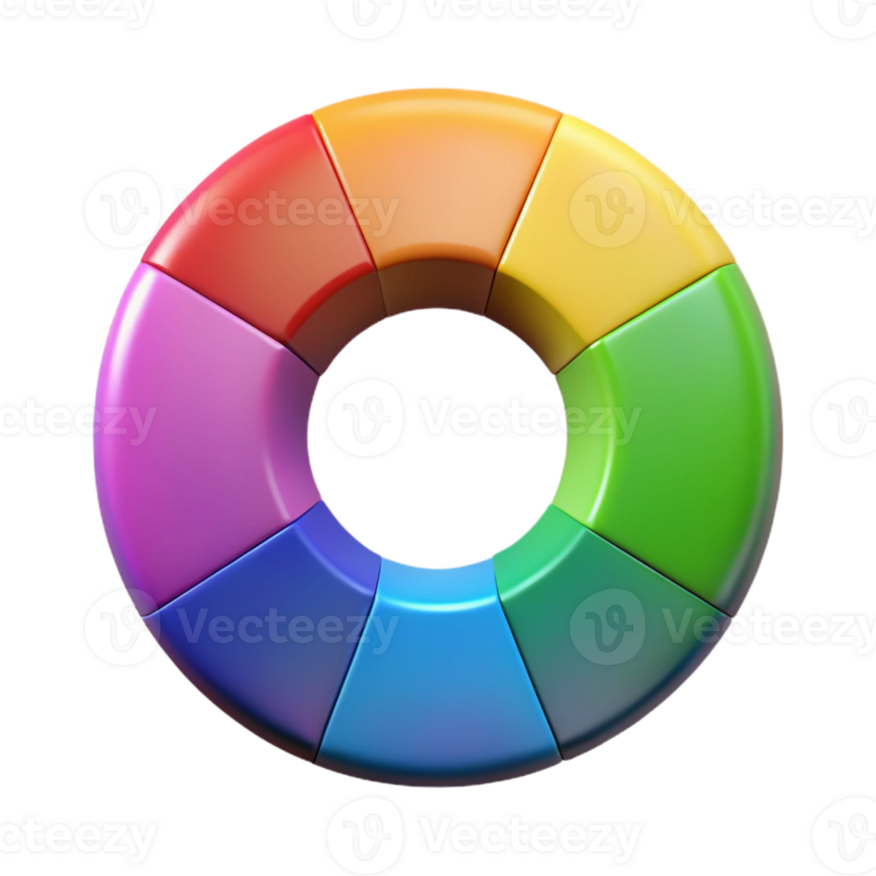 elegant artistic Vibrant Color Wheel Isolated Element authentic png