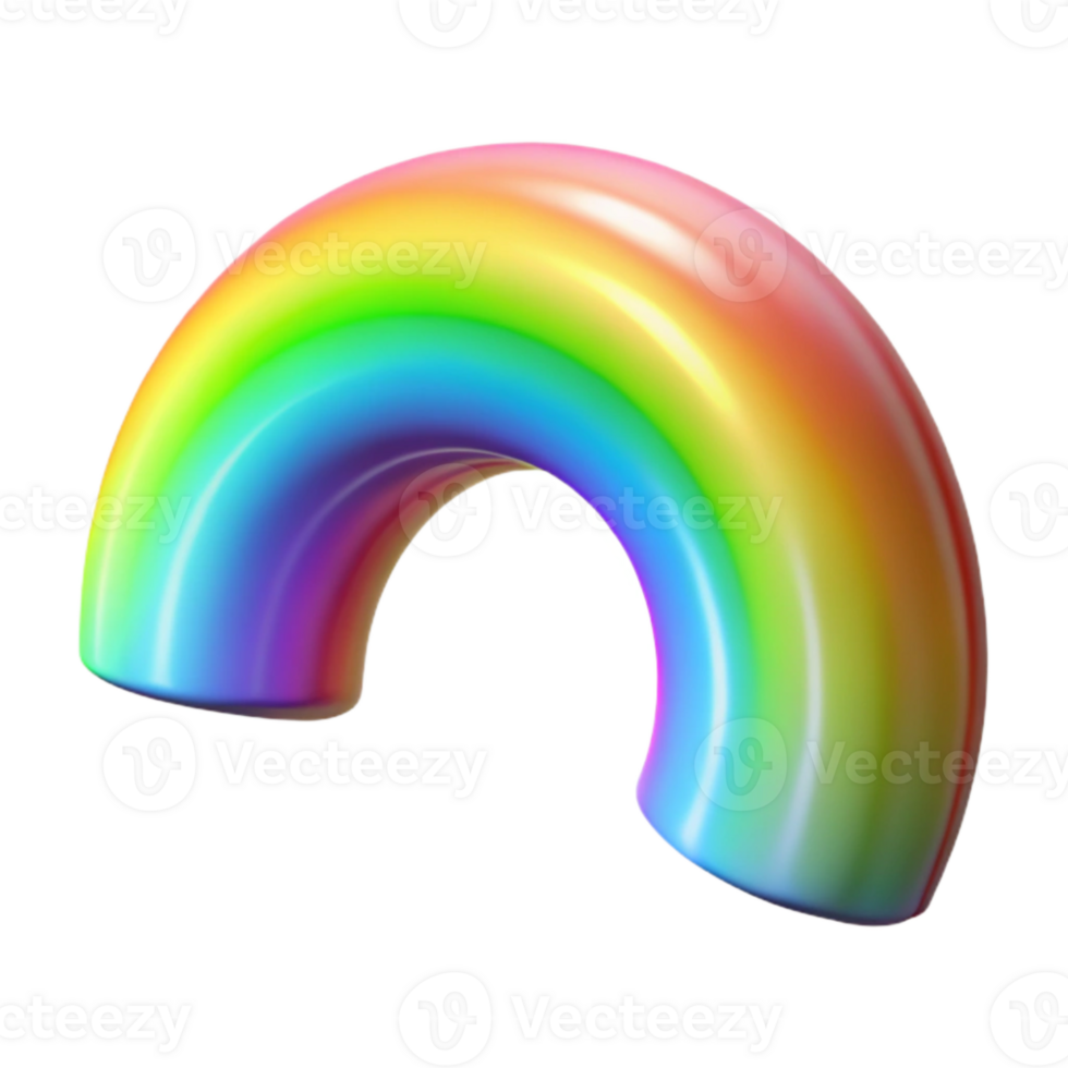 vibrant minimalist Vibrant Holographic Spectrum Cutout Isolated Element genuine png