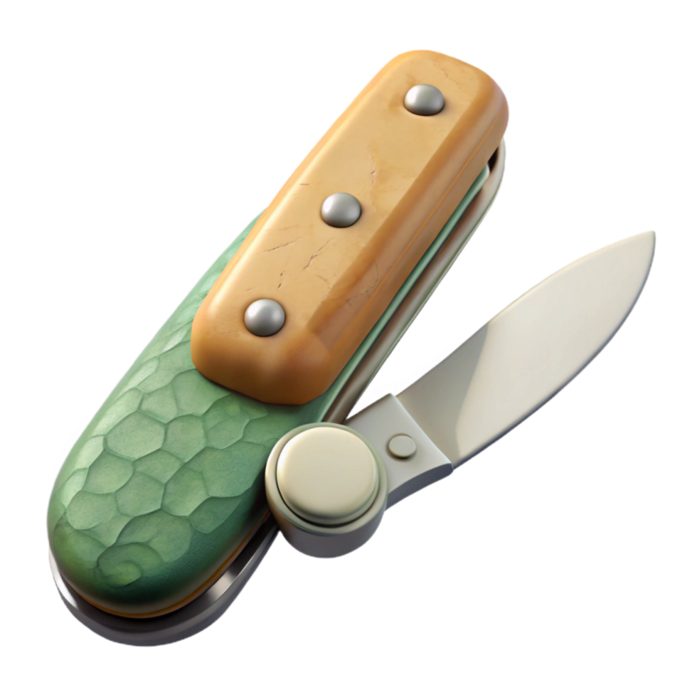 extraordinary artistic Vintage Pocket Knife Isolated with Bone Handle high quality png