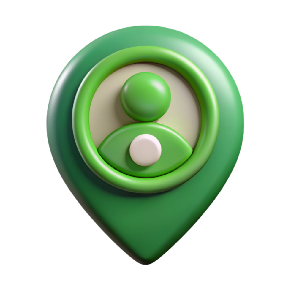 dramatic artistic Virtual Identity Symbol Cutout with Green Accents high quality png