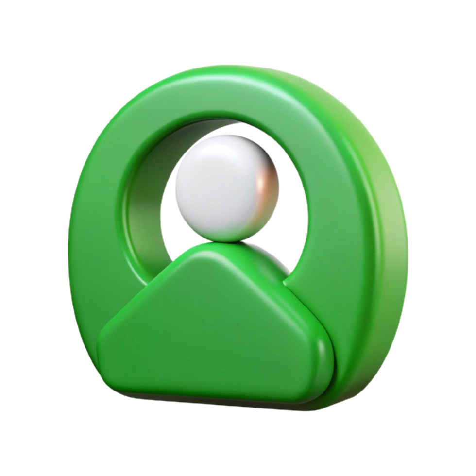 magnificent contemporary Virtual Identity Symbol Cutout with Green Accents professional png