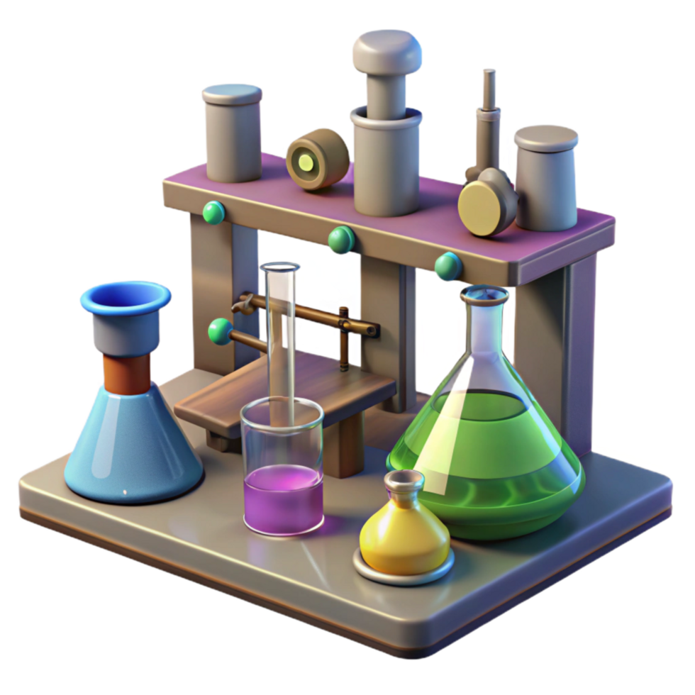 impressive artistic Virtual Lab Experiment Setup Isolated high quality png