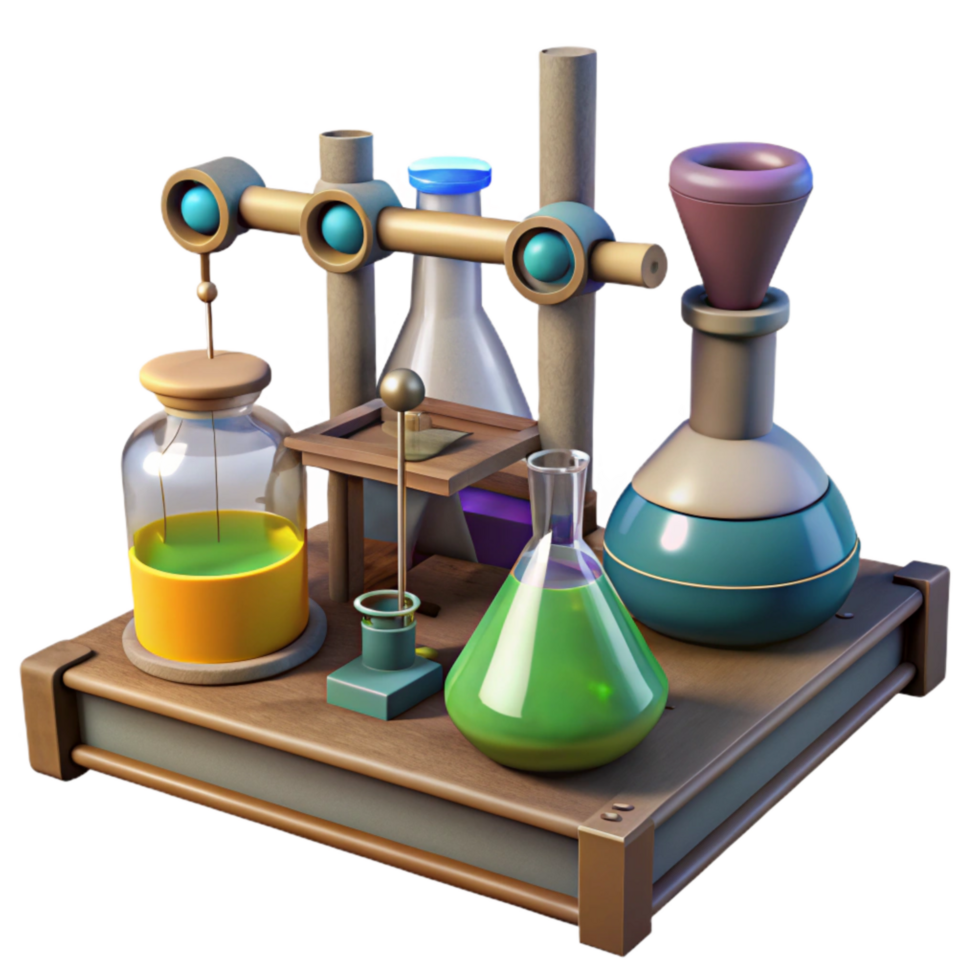 extraordinary vintage Virtual Lab Experiment Setup Isolated png