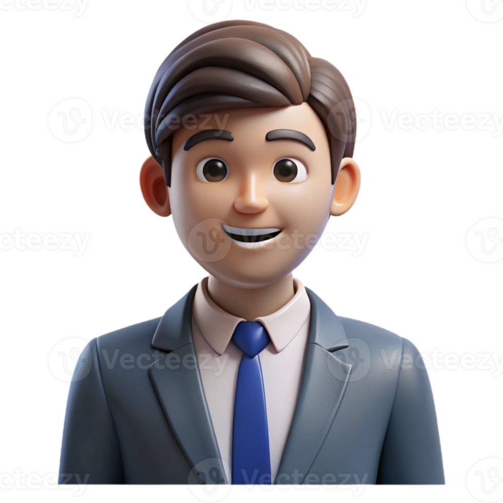 elegant classic Virtual Meeting Avatar Business Suit Isolated high quality png
