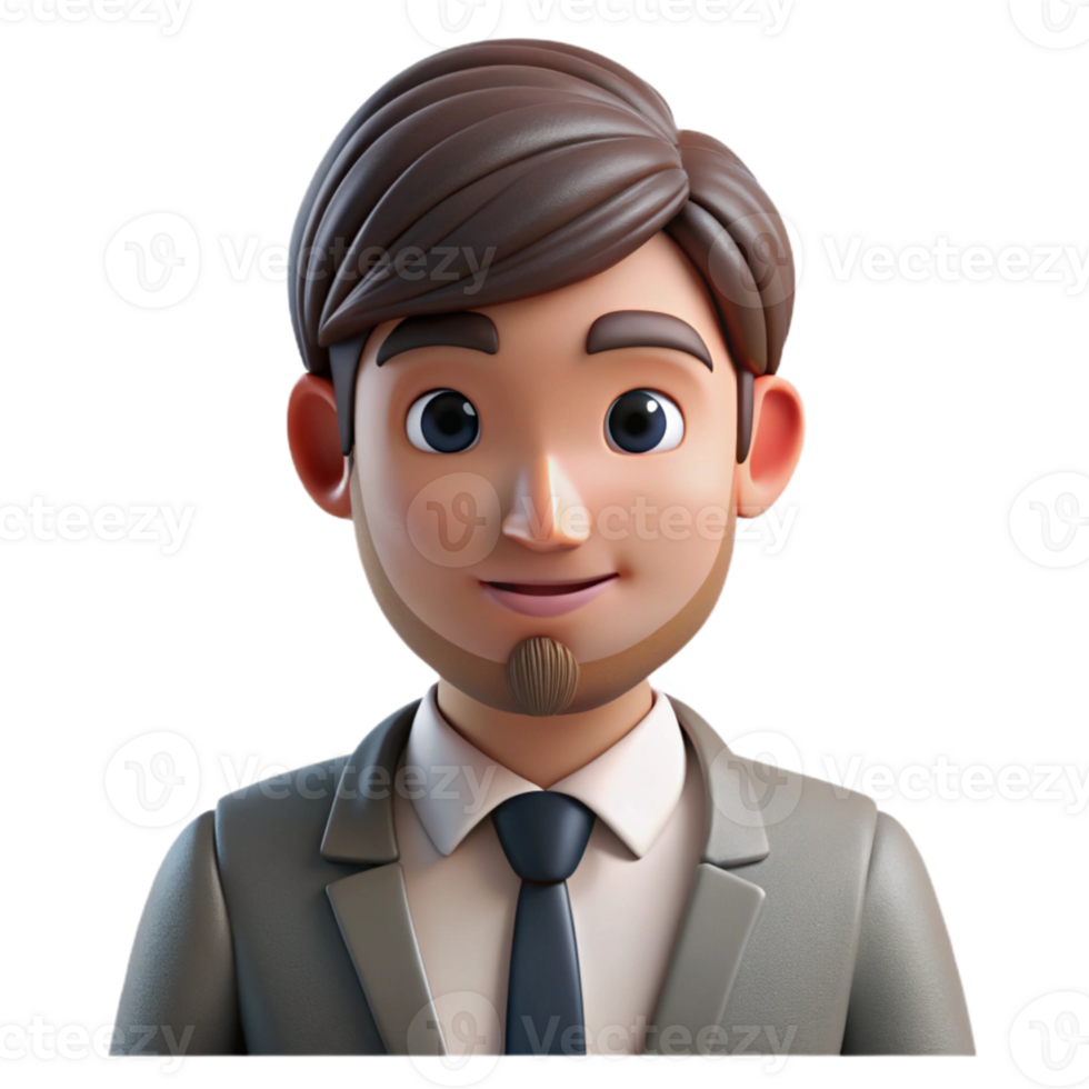 wonderful minimalist Virtual Meeting Avatar Professional Attire Isolated genuine png