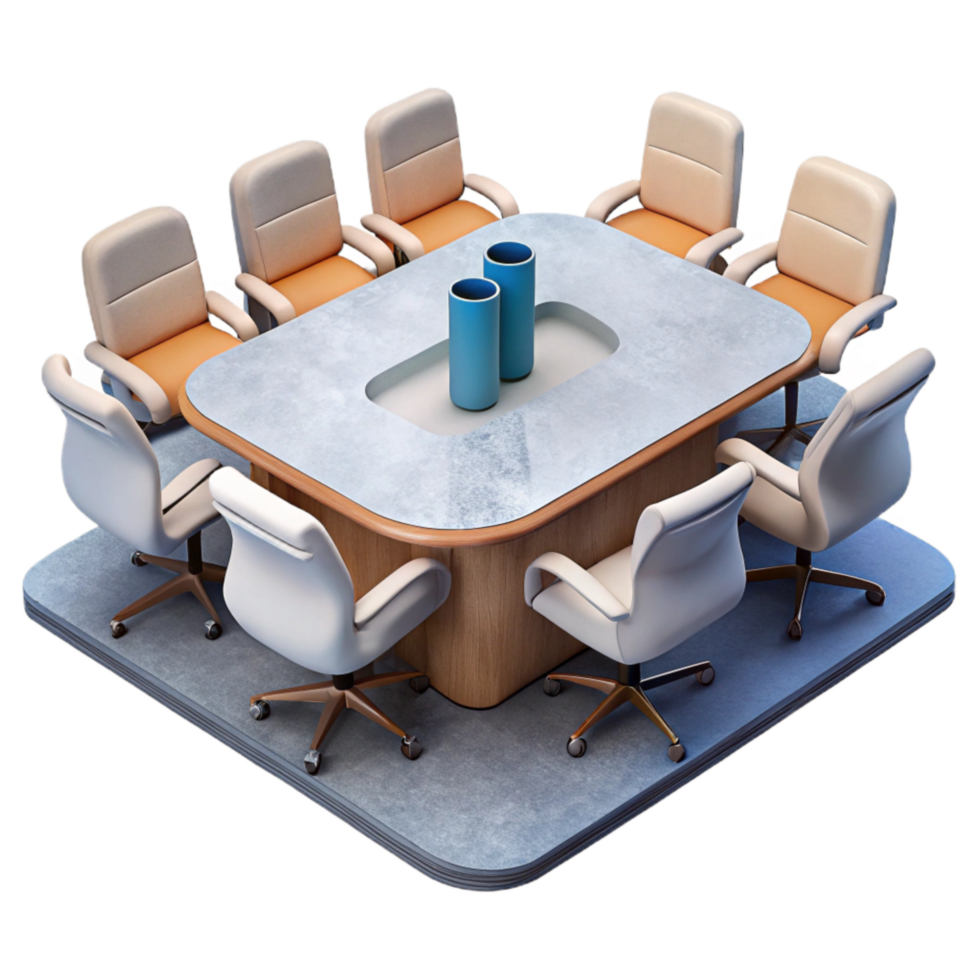 wonderful contemporary Virtual Meeting Room White Table Cutout png