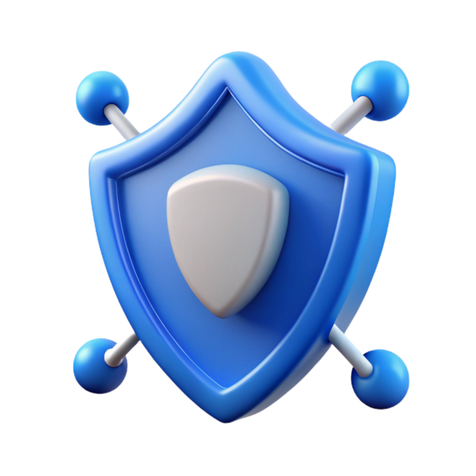 beautiful modern Virtual Private Network Graphic with Blue Shield Transparent Background authentic png