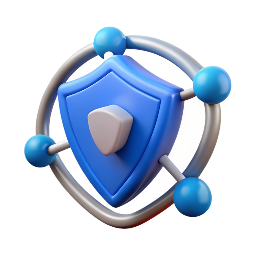 elegant rustic Virtual Private Network Graphic with Blue Shield Transparent Background high resolution png