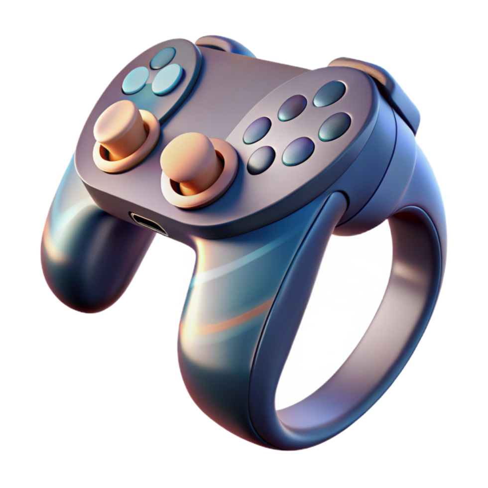 elegant abstract Virtual Reality Controller Side View with Grip Buttons Transparent Background genuine png