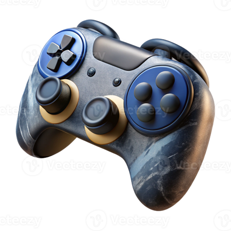 dramatic classic Virtual Reality Controller with Joystick and Buttons Isolated original png