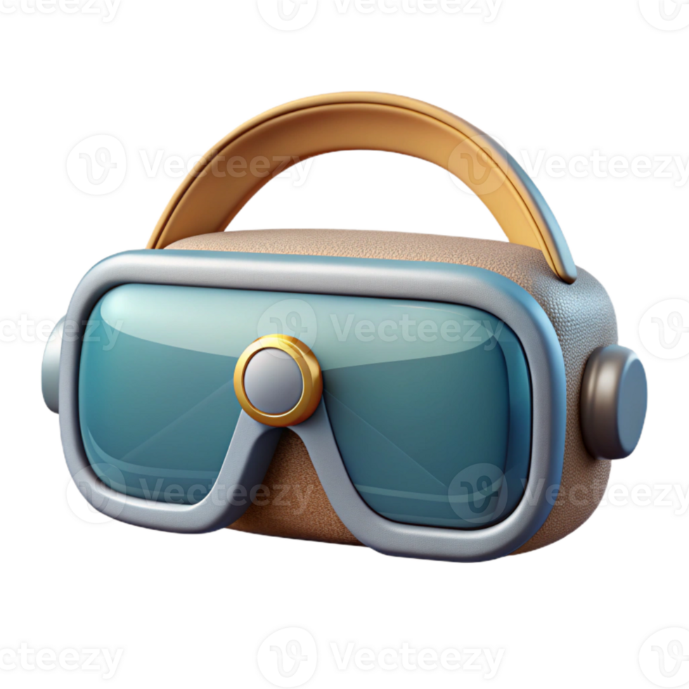 magnificent modern Virtual Reality Glasses Front View with Thin Frame Transparent Background high quality png