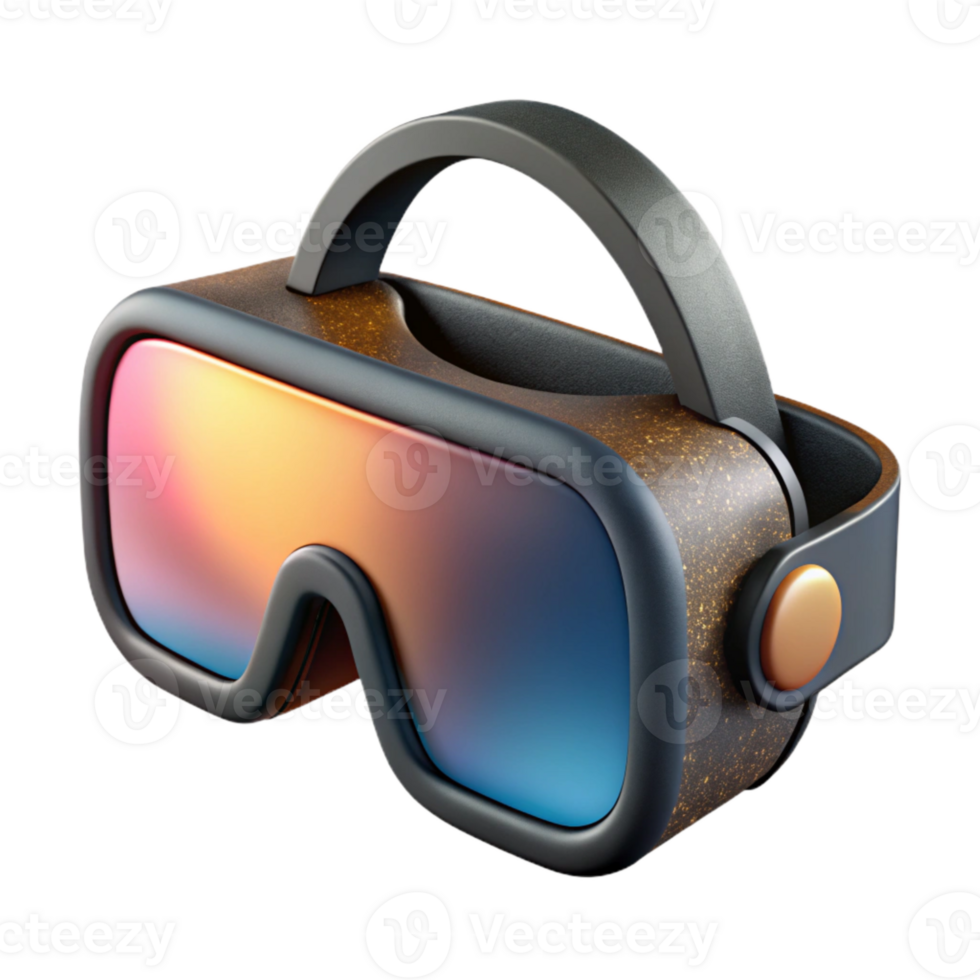 stunning artistic Virtual Reality Glasses Cutout with Black Frame premium png