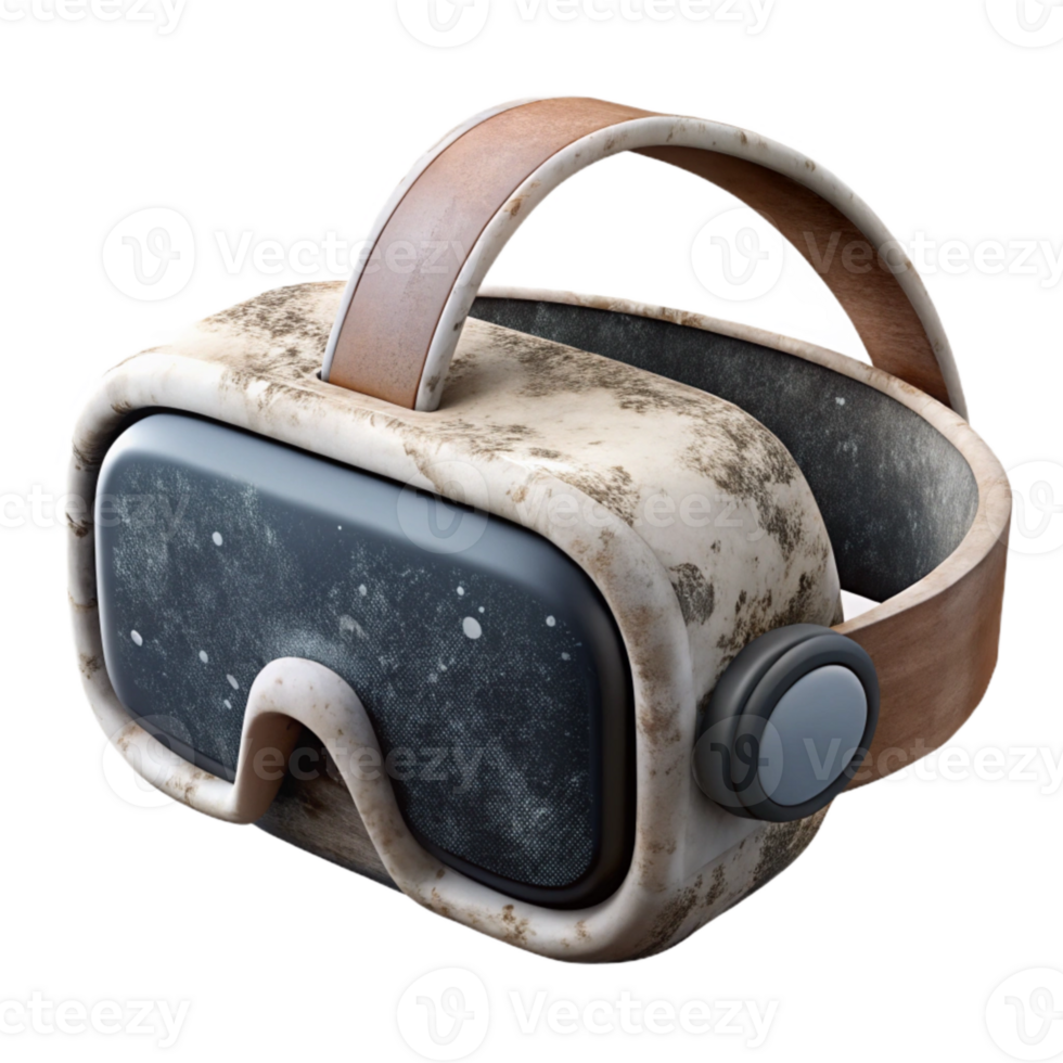 elegant vintage Virtual Reality Goggles Black and White Design Isolated original png