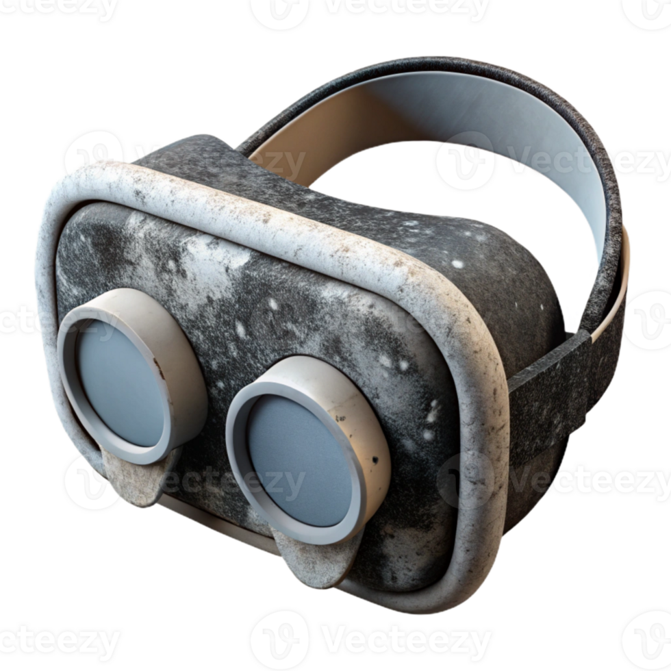 serene traditional Virtual Reality Goggles Black and White Design Isolated premium png