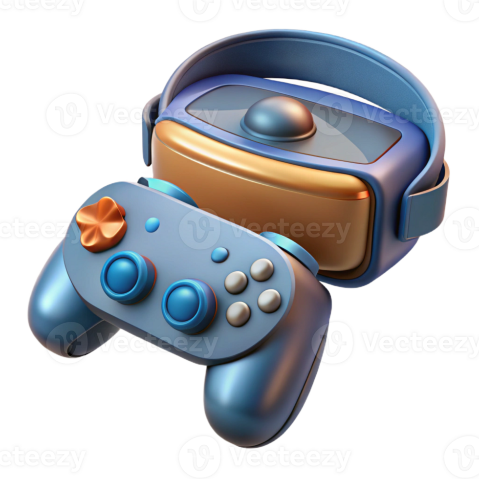 serene rustic Virtual Reality Headset Controller Transparent Background with Button Details premium png