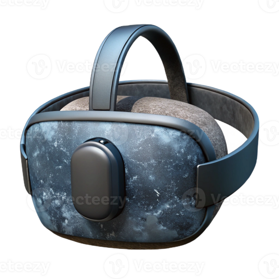 beautiful traditional Virtual Reality Headset Front View with Black Finish Transparent Background authentic png