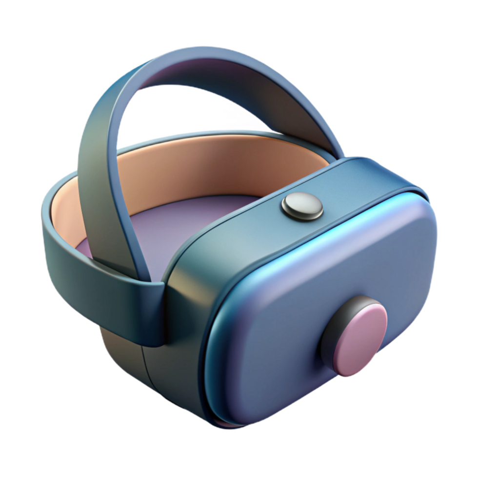 magnificent creative Virtual Reality Headset Side View with White Finish Isolated png