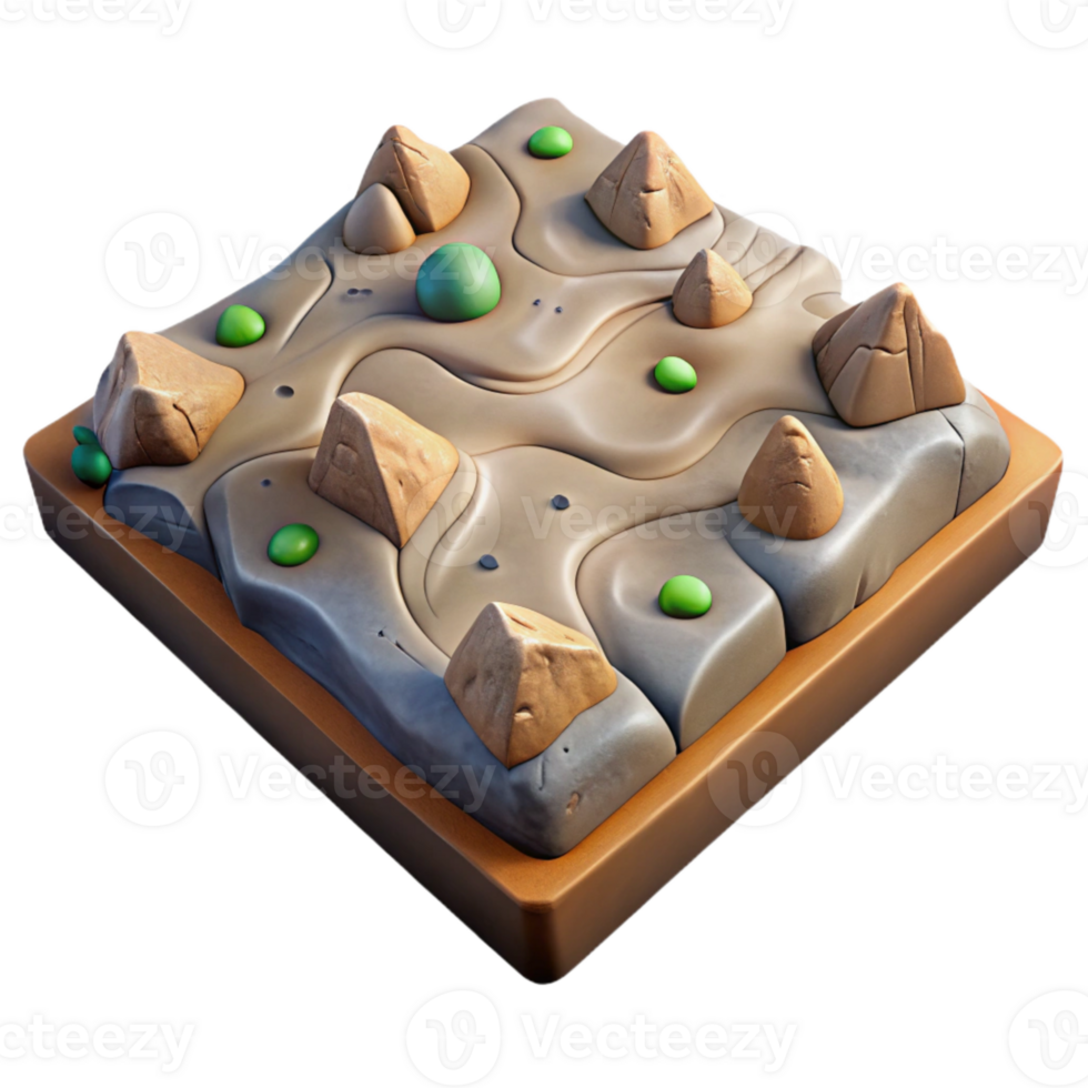 serene artistic Virtual Terrain Editor Tools Panel Transparent Background high quality png