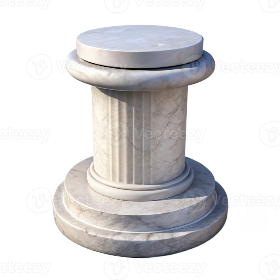 magnificent traditional Virtual White Pedestal with Soft Shadow Isolated detailed png