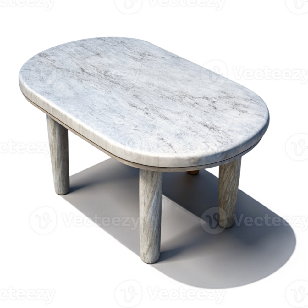elegant abstract Virtual White Table with Shadow Isolated png