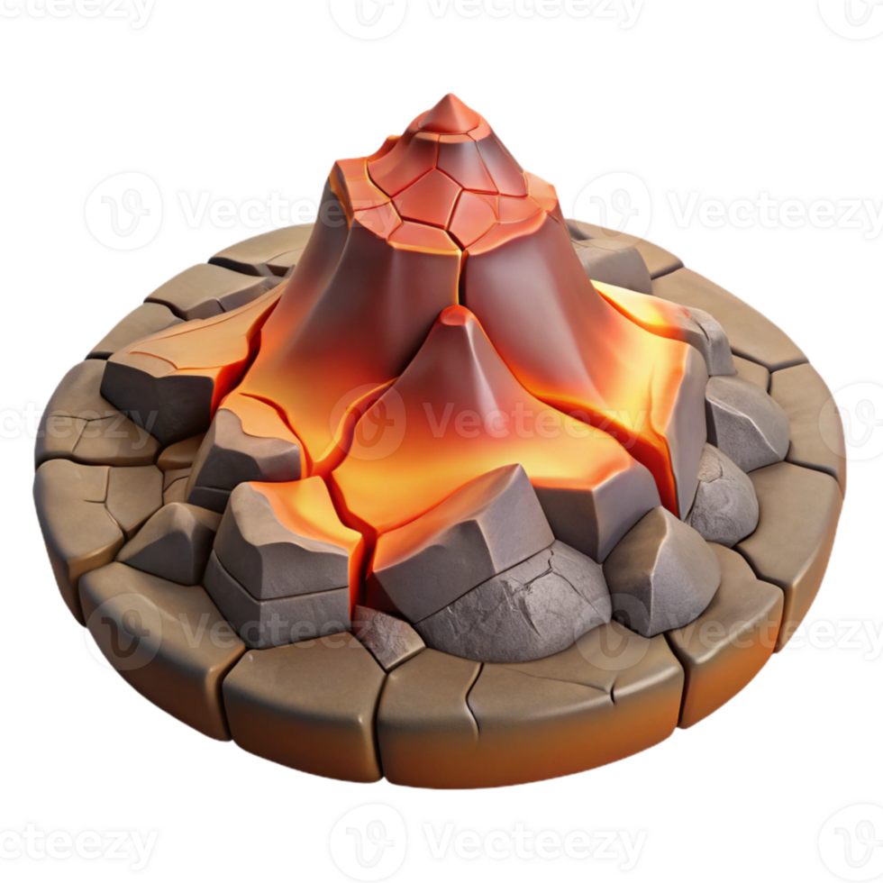 wonderful classic Volcanic Landscape Through Cracked Earth Transparent Background exclusive png