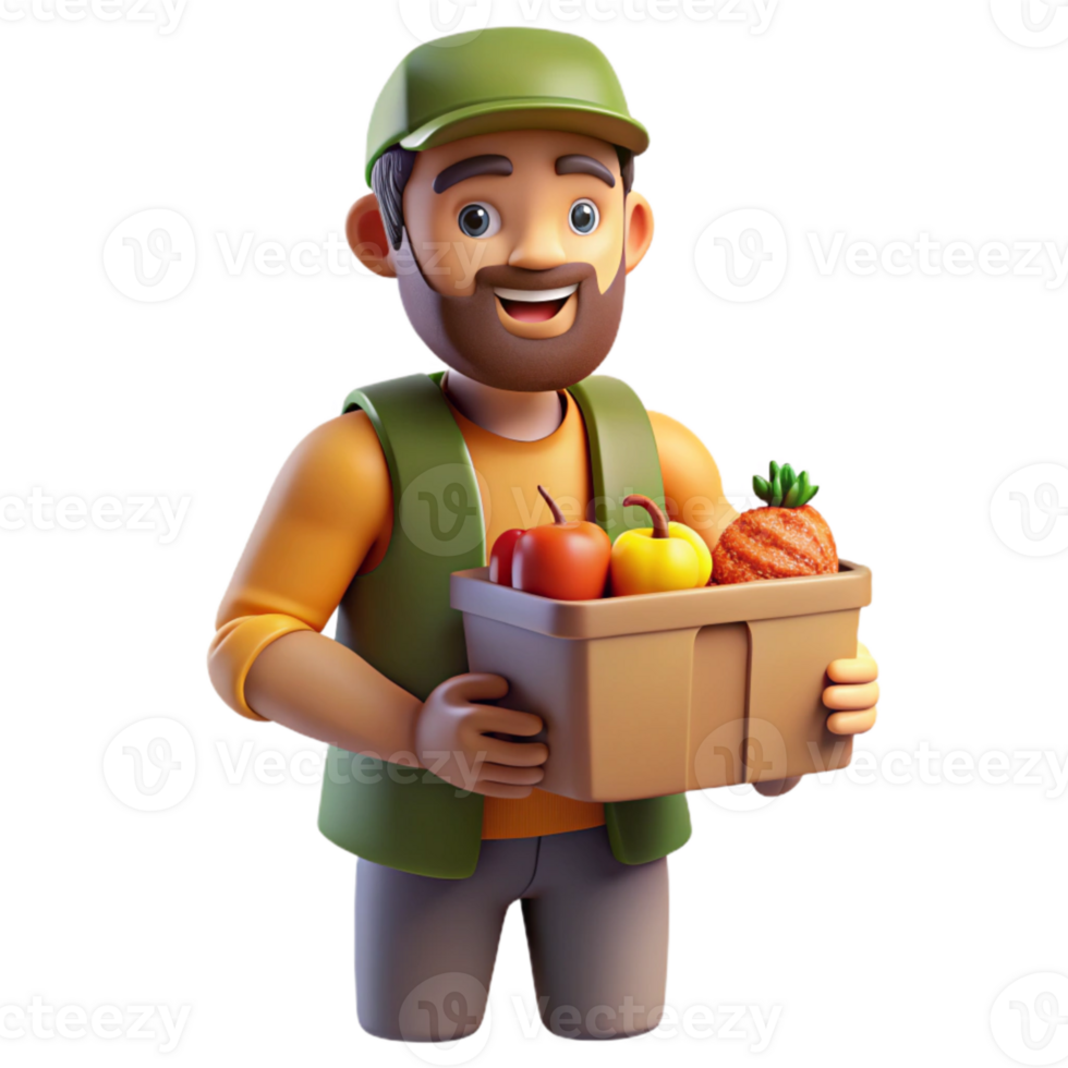 wonderful classic Volunteer Giving Food Donation Isolated with Canned Goods high quality png