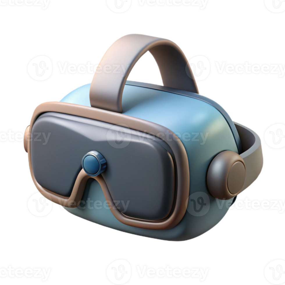 beautiful vintage Vr Headset Front View White Isolated Element genuine png