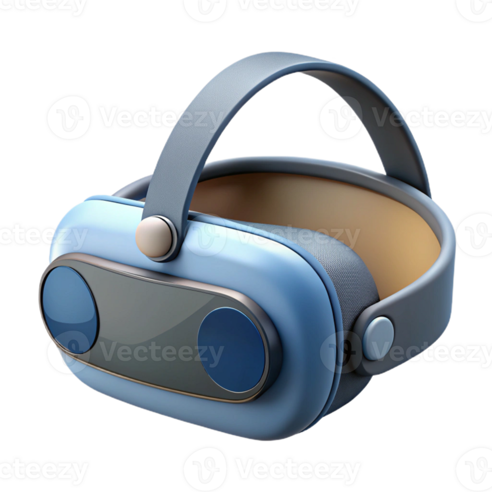 beautiful creative Vr Headset Front View White Isolated Element genuine png