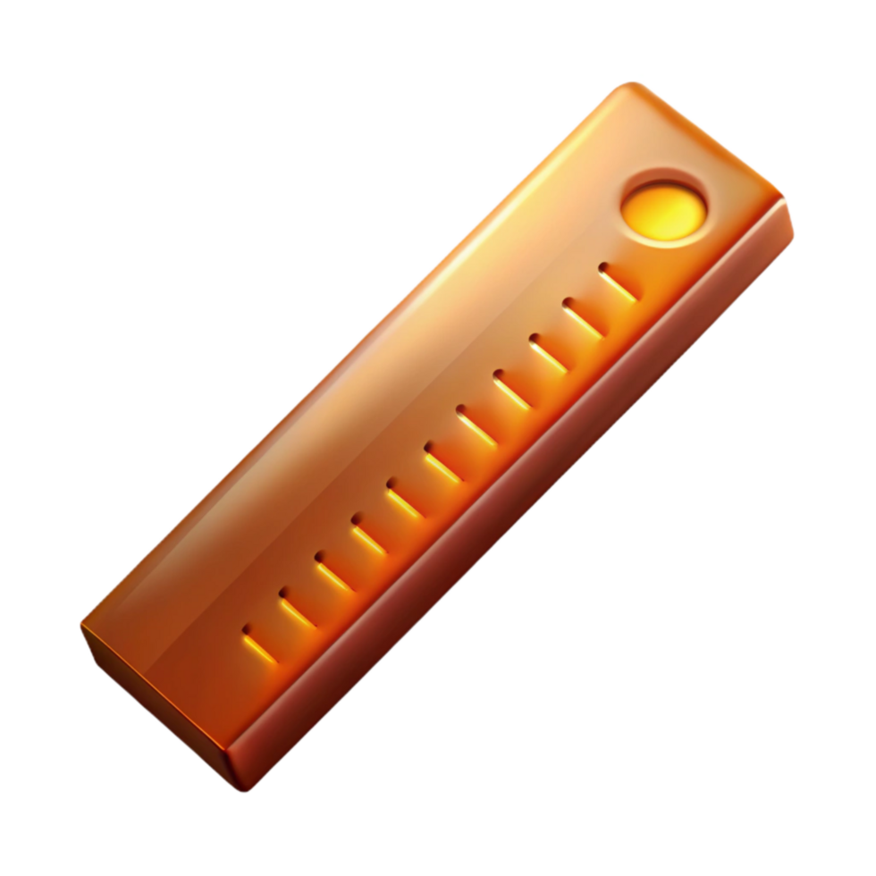 stunning minimalist Warm Light on Ruler Cutout high quality png