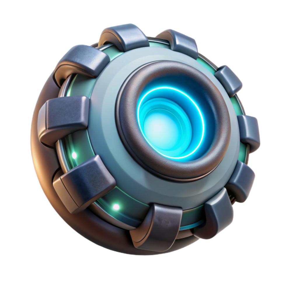 stunning creative Warp Drive Engine Glowing Core Cutout Element original png