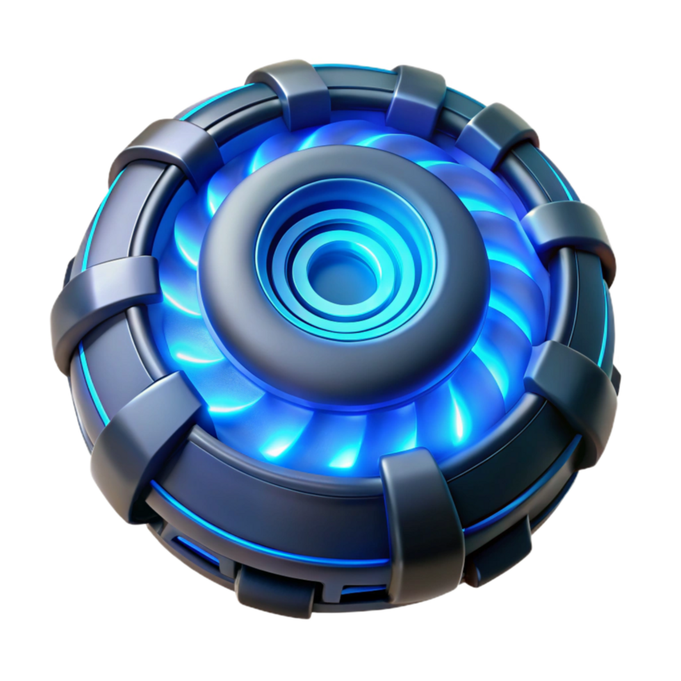 beautiful classic Warp Drive Engine Glowing Core Cutout Element png