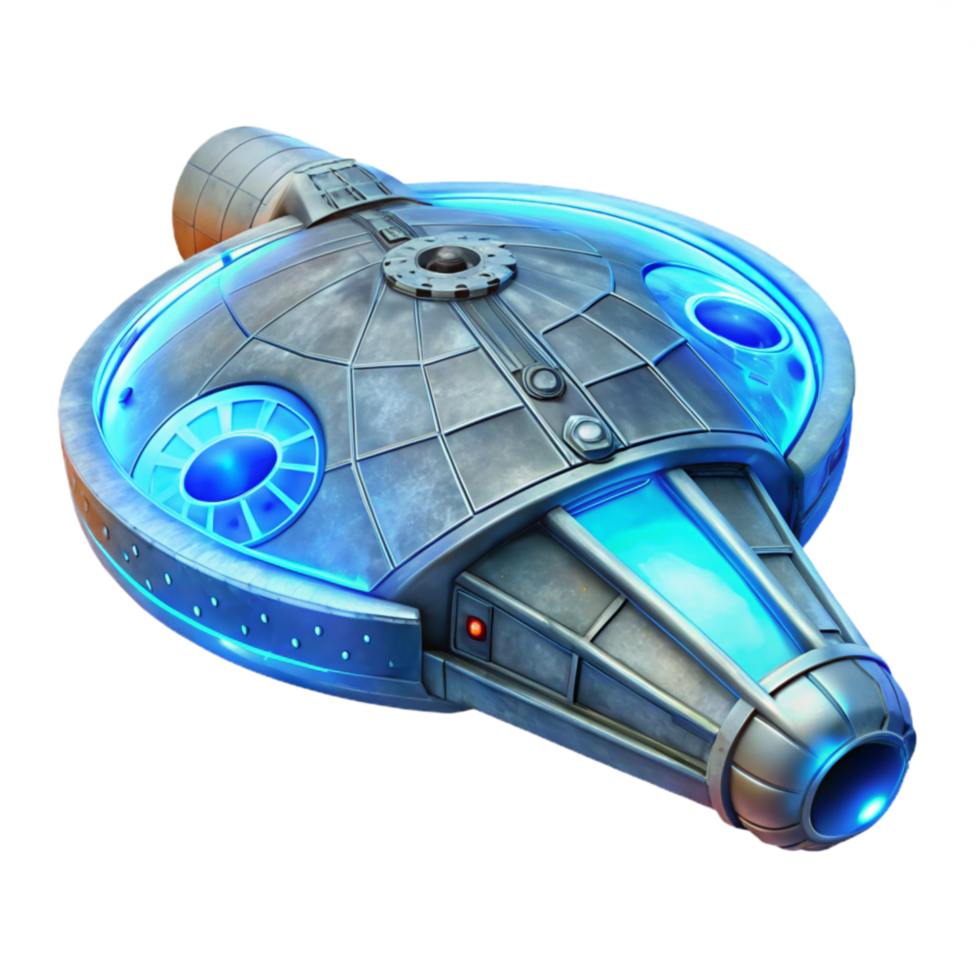 extraordinary vintage Warp Drive Nacelle Blue Glow Transparent Background original png