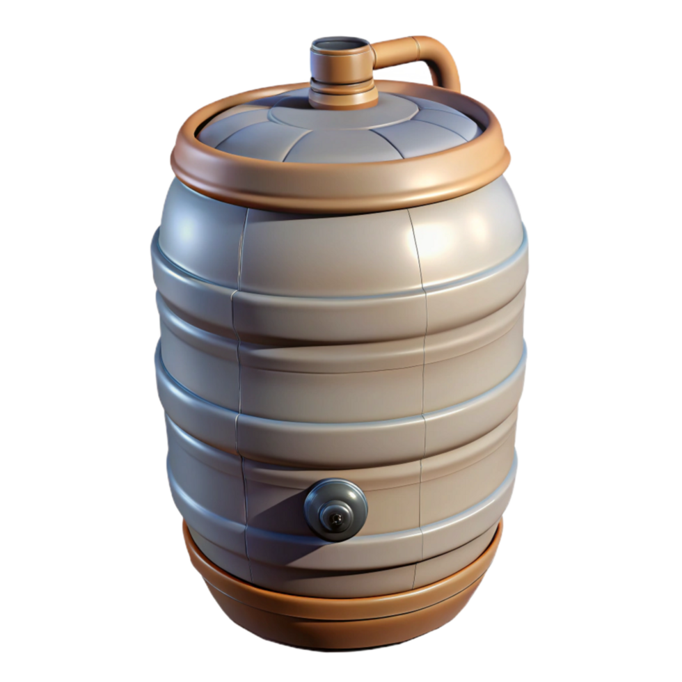 impressive contemporary Water Conservation Rain Barrel System Transparent Background high resolution png
