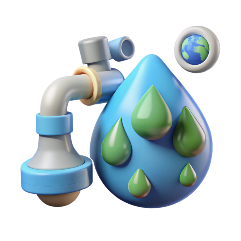 vibrant modern Water Conservation Tips Infographic Isolated Transparent Background genuine png