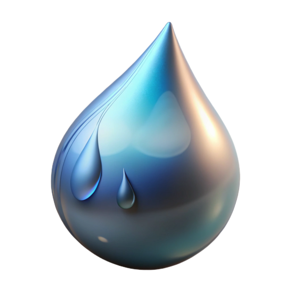vibrant minimalist Water Droplet Falling Into Water Photography Element detailed png