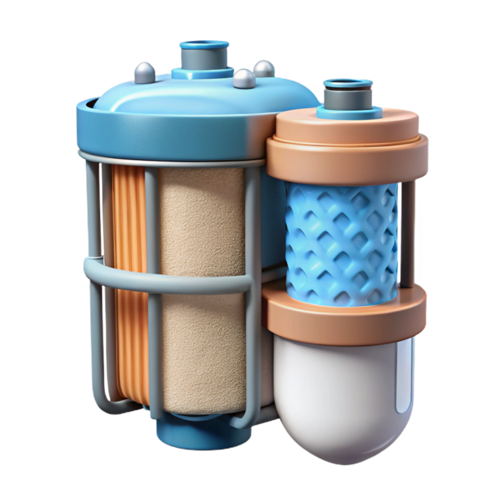 stunning minimalist Water Filtration Membrane Diagram Isolated Element png