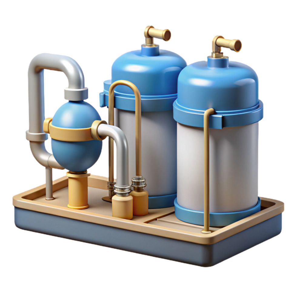 magnificent modern Water Filtration System Maintenance Diagram Isolated Element exclusive png