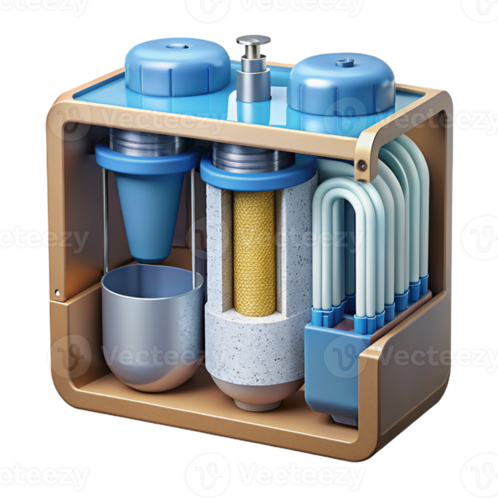 magnificent minimalist Water Filtration System Cross Section Diagram Isolated Element genuine png