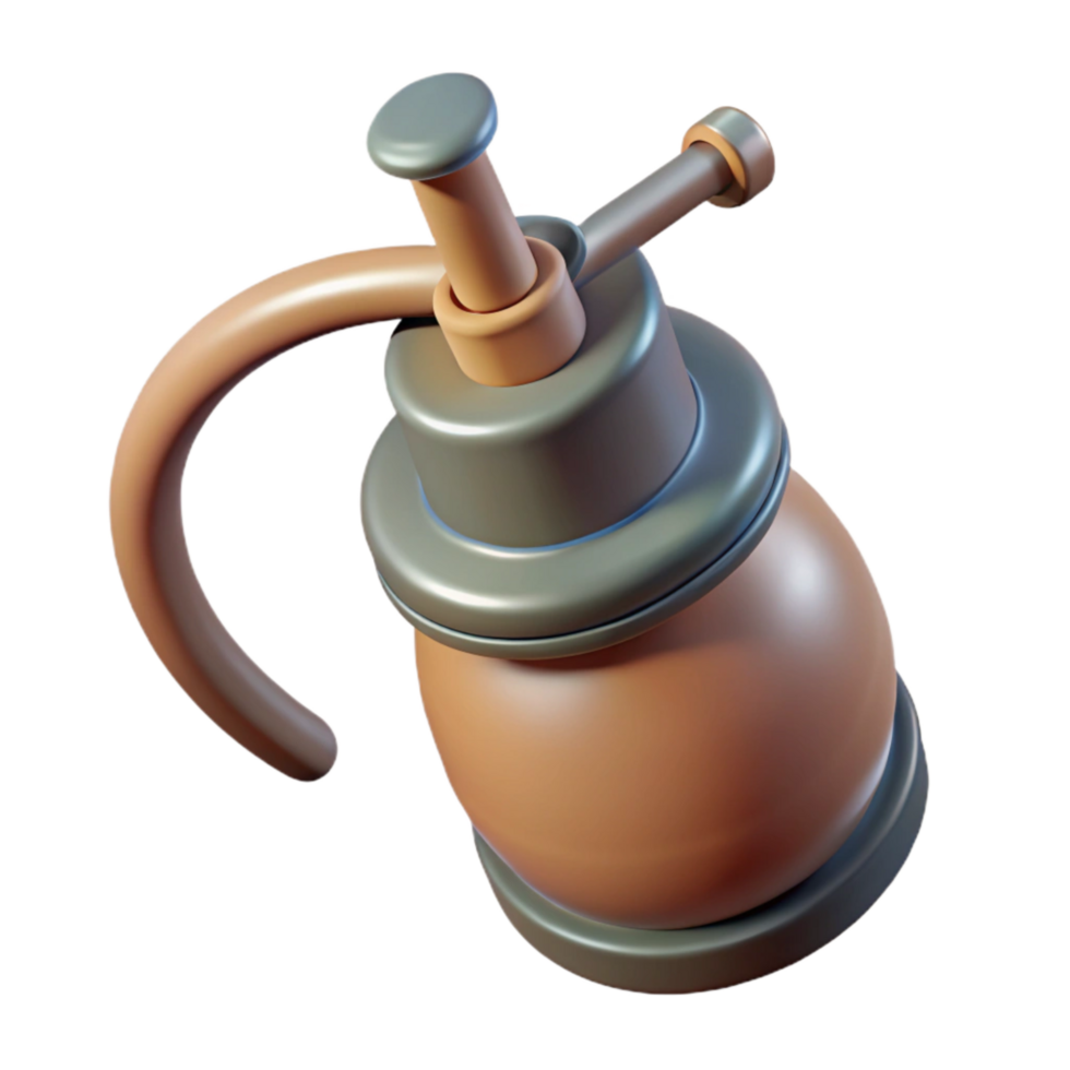 vibrant minimalist Whipping Siphon Top View Isolated Element original png