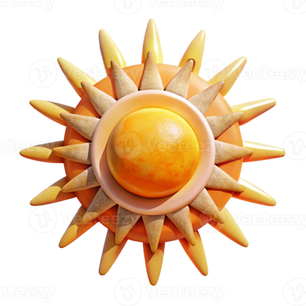 extraordinary creative Whimsical Paper Sun Cutout with Warm Glow Transparent high resolution png