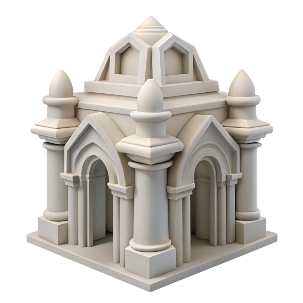 stunning traditional White 3d Printed Architectural Detail Isolated png