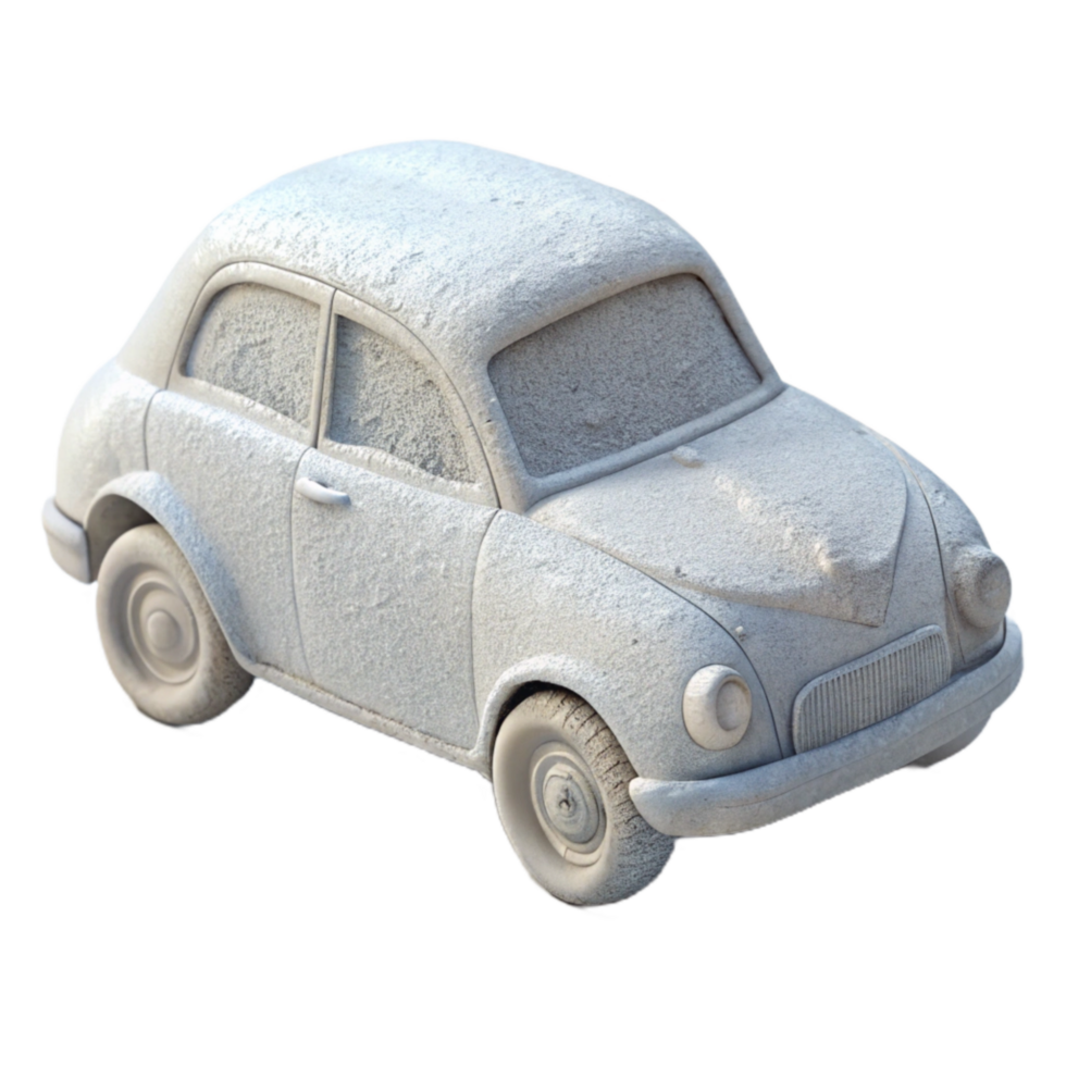 elegant rustic White 3d Printed Toy Car Transparent Background professional png