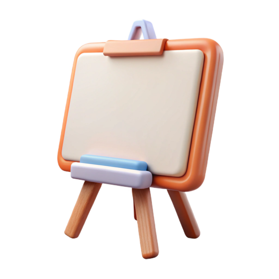 magnificent artistic Whiteboard with Marker Tray Cutout authentic png
