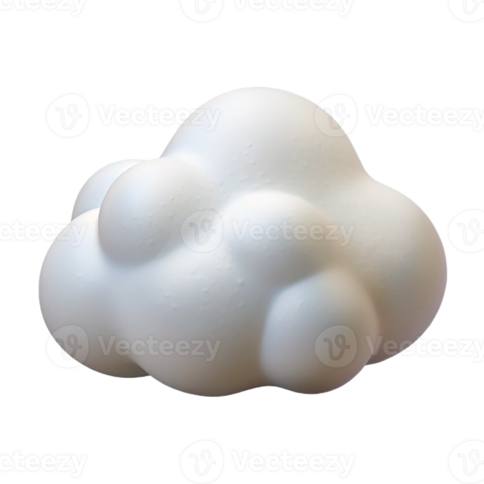 vibrant modern White Cloud Cutout with Soft Edges premium png