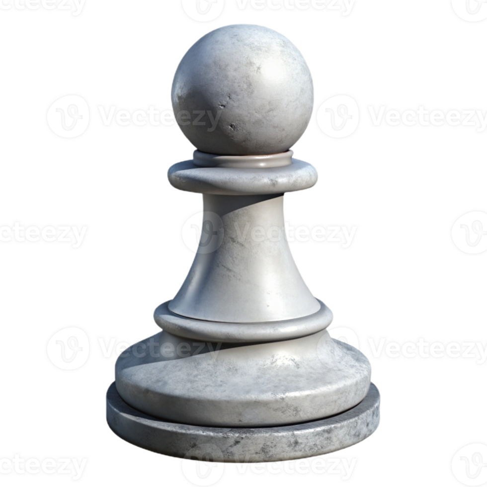 wonderful contemporary White Chess Pawn Front View Isolated Element exclusive png