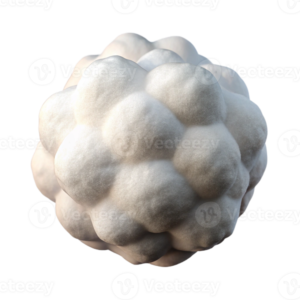 wonderful artistic White Cotton Ball Cutout with Fluffy Texture high resolution png