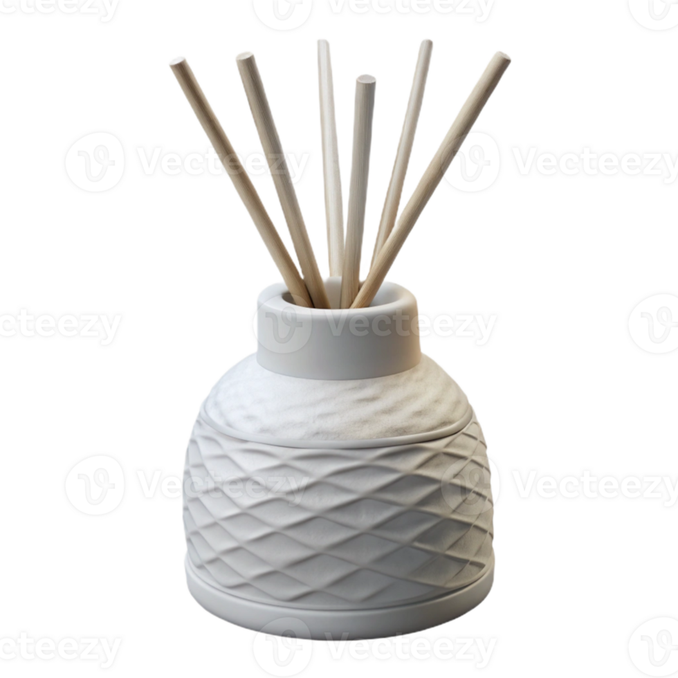 wonderful minimalist White Diffuser with Reed Sticks Isolated premium png