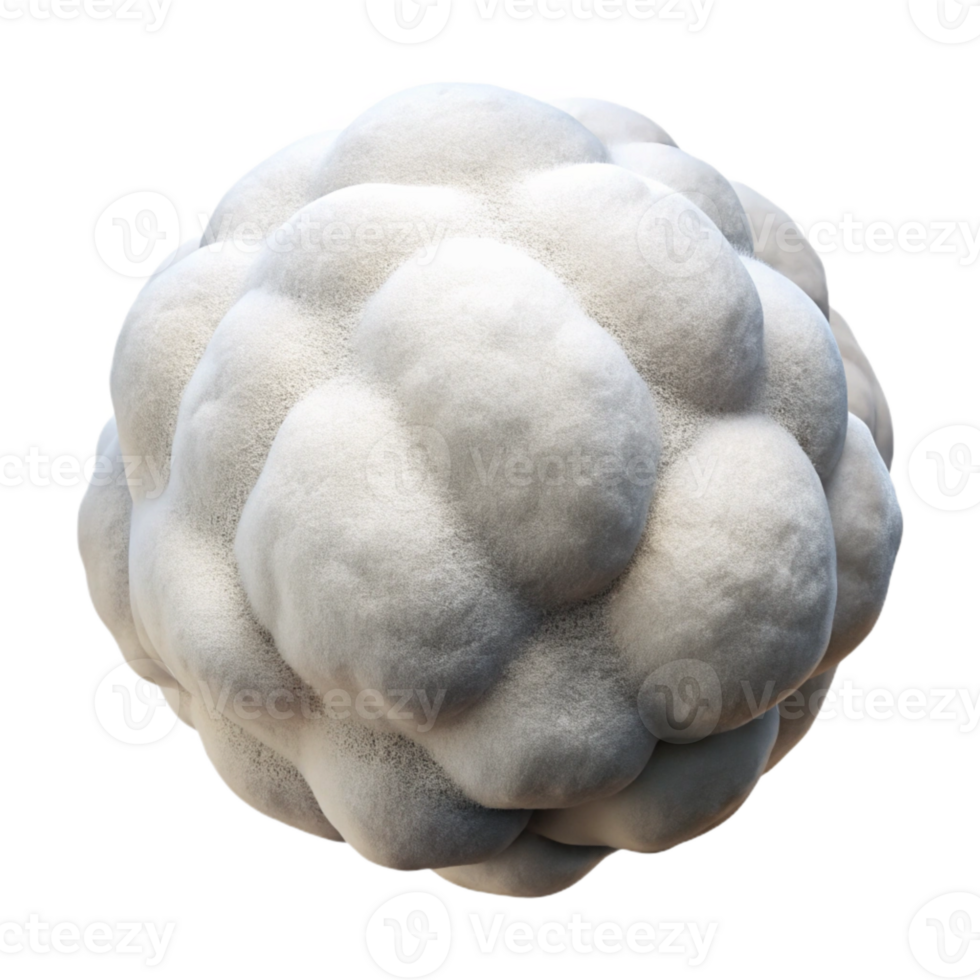 extraordinary vintage White Cotton Ball Cutout with Fluffy Texture original png