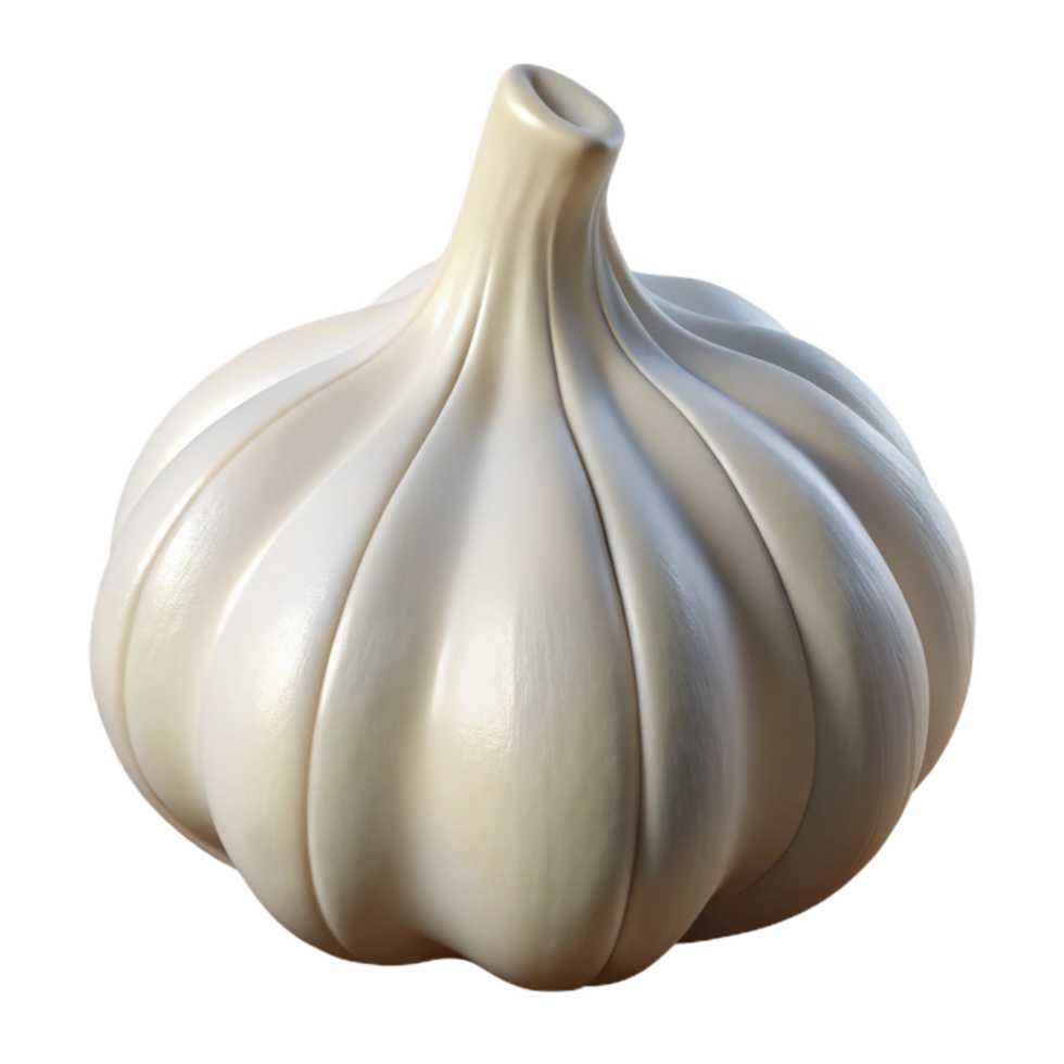 impressive classic White Garlic Clove Cutout with Papery Skin high quality png