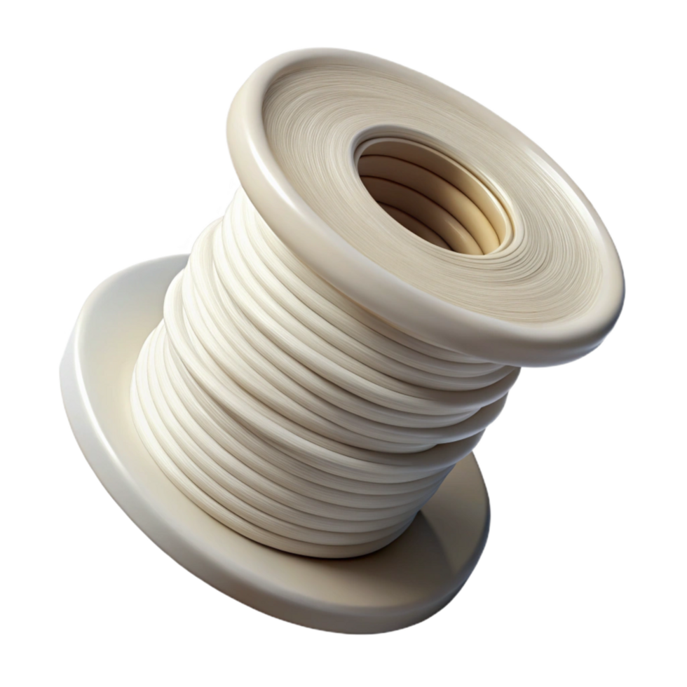 magnificent minimalist White Filament Spool on Transparent Background high resolution png
